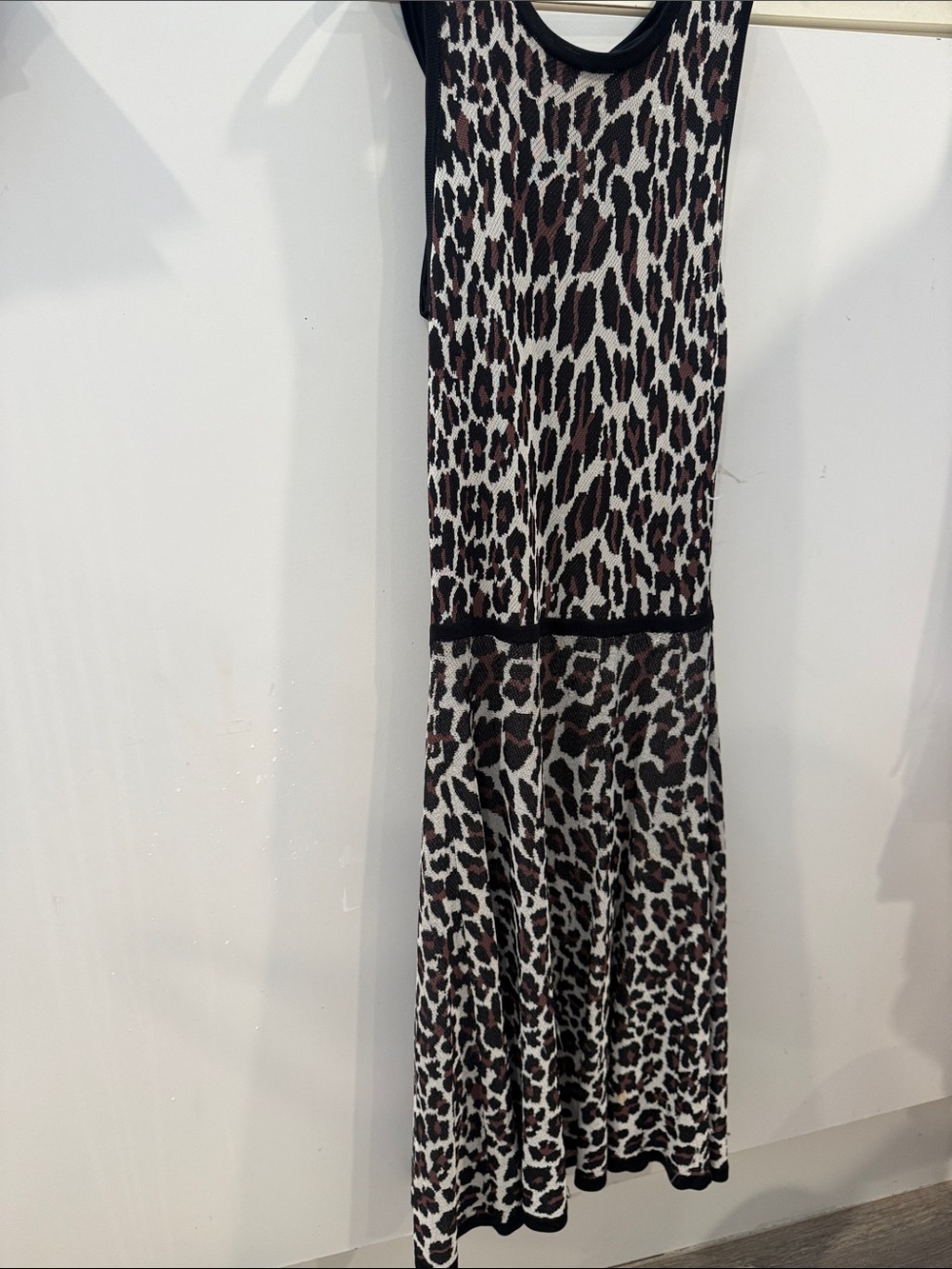 Trina Turk Leopard Print Maxi Skirt — Black, White & Brown
